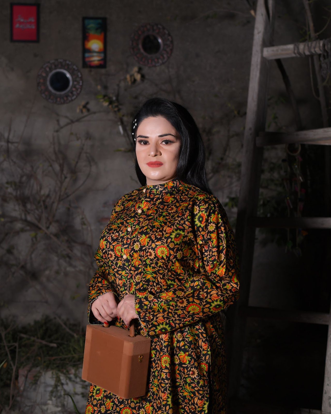 Black Floral Everyday Wear Shalwar Kameez - Image 2