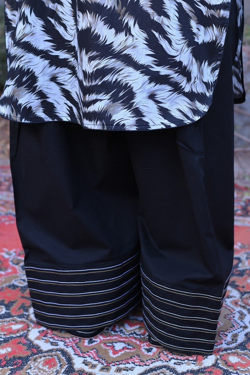 Black & White Zebra Print Everyday Farshi Shalwar Suit - Image 2