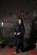 Black Jacquard Pattern Viscose Capri Suit