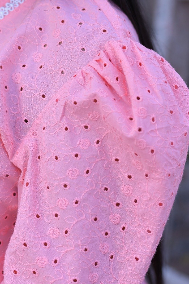 Pastel Pink Chikankari Cotton Shalwar Suit - Image 4