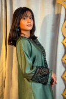 Sage Green 3-Piece Winter Cotton Suit